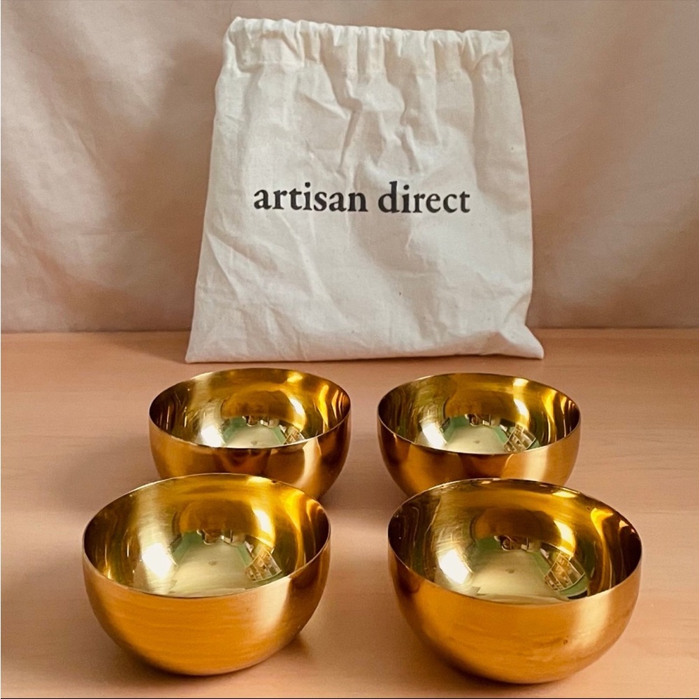 Artisan Direct Bronze Metal Bowls Set of 4